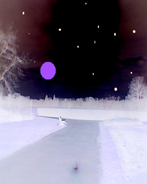 Moon in winter